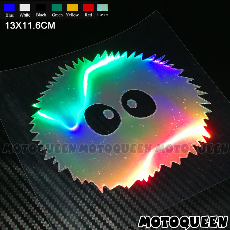 Cartoon Cute Coal Ball Electric Motor Car Car Trim Rear Glass Edge Tail Case Body Head Reflective Patch Paper Appliquet