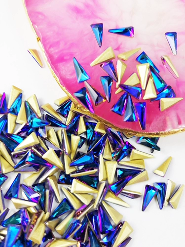 Треугольные накладные ногти в форме капли для маникюра для невесты, осенние, японские и корейские