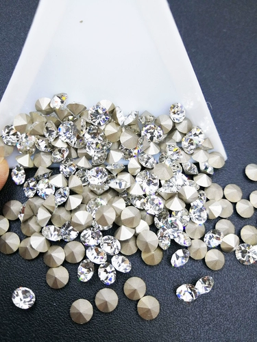 Новые чешские белые стразы с острым дном, маленькие лебединые бриллианты, серьги для часов и колье Meizima со стеклянными бриллиантами.