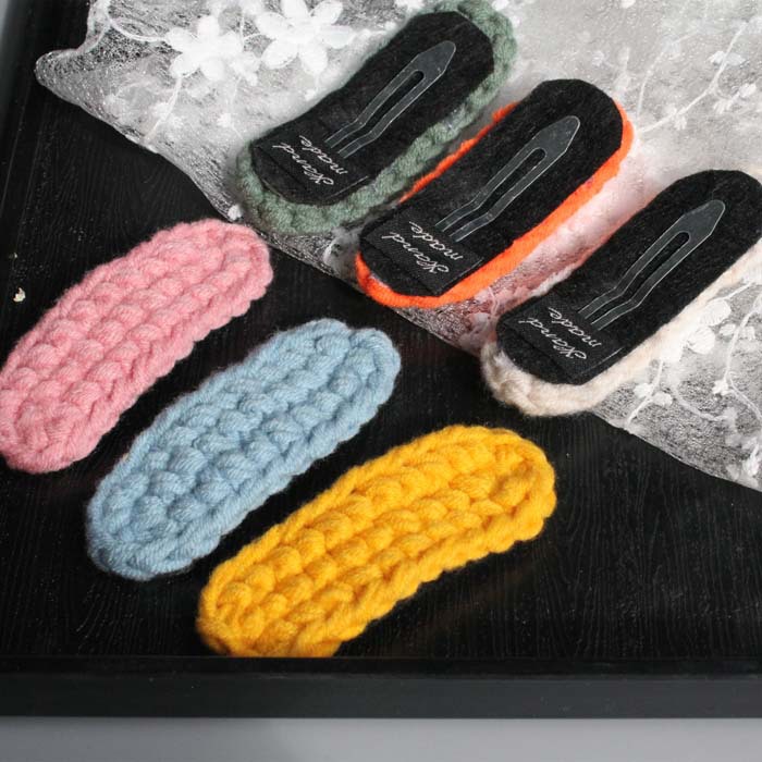Tang Ma trẻ em clip tóc dễ thương bé gái len thủ công đan tóc mái kẹp phụ kiện tóc cột tóc cho bé gái