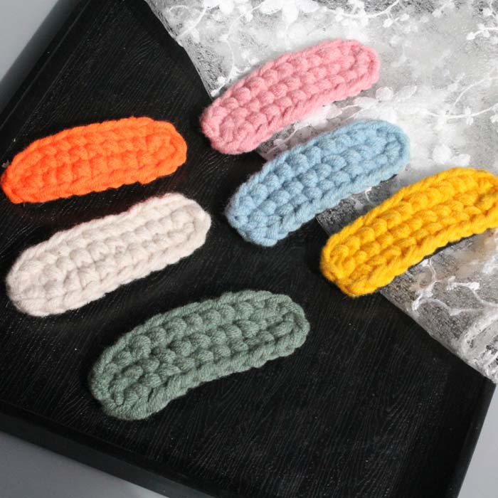 Tang Ma trẻ em clip tóc dễ thương bé gái len thủ công đan tóc mái kẹp phụ kiện tóc cột tóc cho bé gái