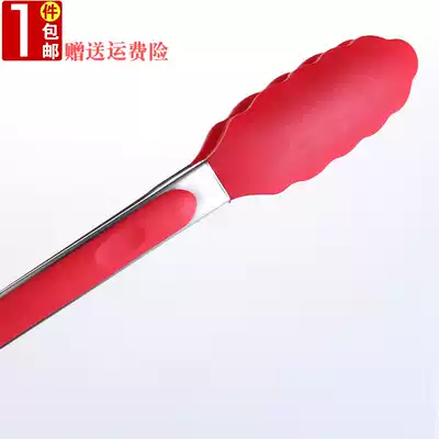 Steamed buns food clip bread clip stainless steel clip non-slip silicone hairclip pure stainless steel clip