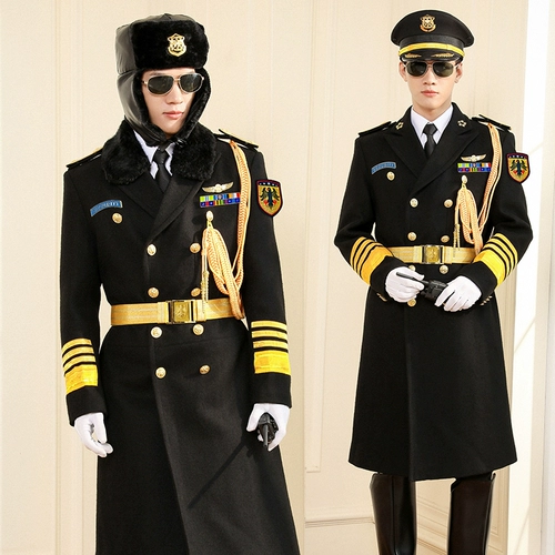 Демисезонное длинное пальто для работы, шерстяная униформа, куртка