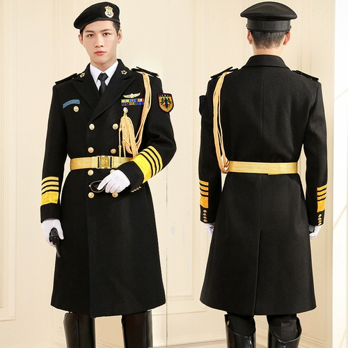 Демисезонное длинное пальто для работы, шерстяная униформа, куртка