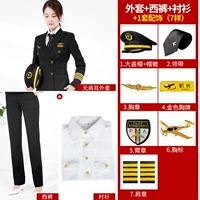 Двухрядная куртка без плеч + брюки + подкладка + 7 аксессуаров - шапка