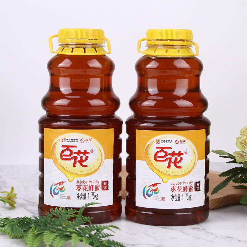 Chinese Old Character Hundreds Flowers Dates Flowers Honey Family Clothing 2 Large Bottles Pure Natural Food Nutritional Health Care Tonic