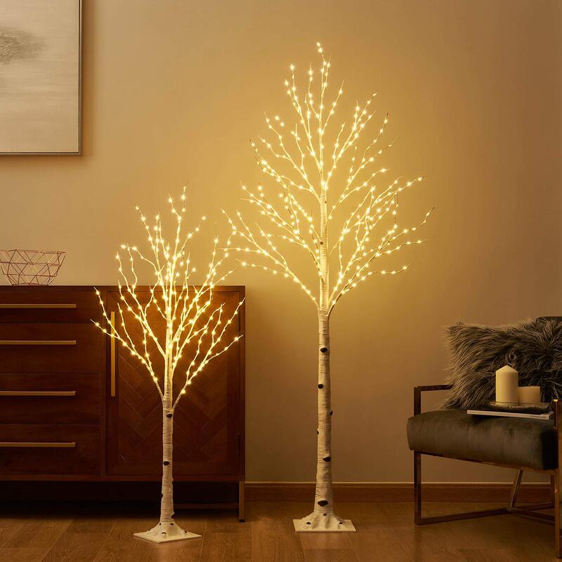White Birch Tree Lights Christmas Decoration Artificial Tree Lights Copper Wire Starry Sky Floor-Standing Ornaments High-End Indoor Atmosphere White Birch Tree Lights Christmas Decoration Artificial Tree Lights Copper Wire Starry Sky Floor-Standing Ornaments High-End Indoor Atmosphere