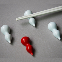 Shanshui one room Fulu chopsticks holder ceramic chopsticks hold home solid color chopsticks tea needle holder tea ceremony accessories Chinese style