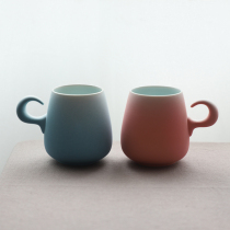 Shanshui a creative handle ceramic cup couple Cup Nordic style birthday wedding gift coffee cup set