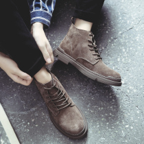 Winter Men Shoes Genuine Leather Tactical Martin Boots Man High Help Tooling Shoes Middle Gang Wolf Boots Inlen Mens Boots Desert Short Boots