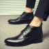 Giày nam mới Phiên bản Hàn Quốc của xu hướng giày Anh retro Martin ủng Giày cao cổ nam bằng da giầy nam lv chính hãng Giày ống