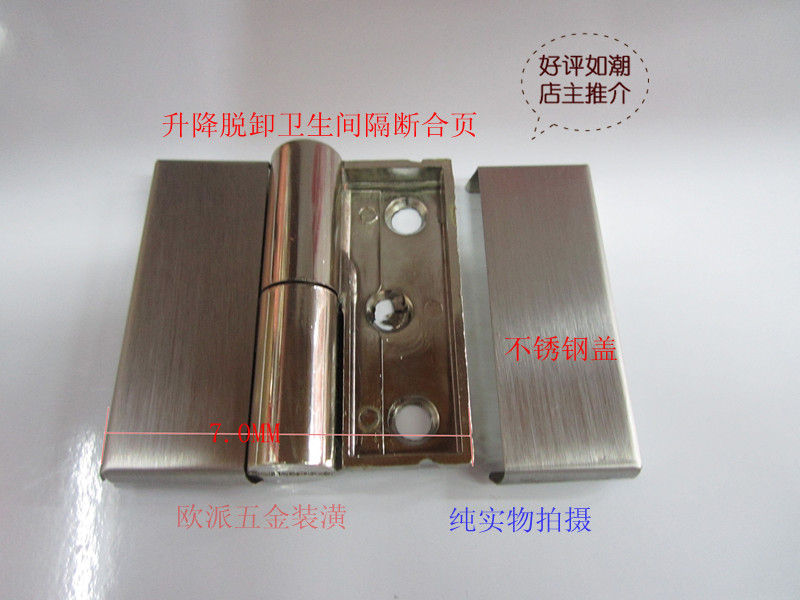 Zinc alloy public toilet partition accessories toilet closed door removal stamp self-closing door lifting hinge one price