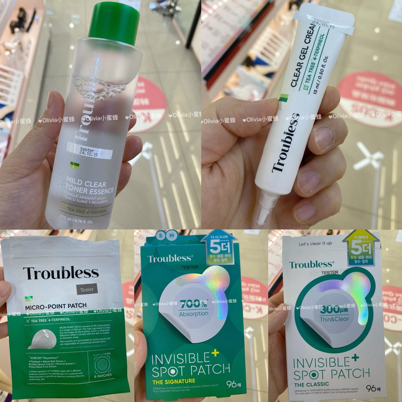 Korea Tingles Troubless Acne Patch Purifying Water Cleansing Gel Cream Facial Cleanser Microneedle Patch