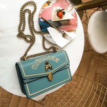 Hong Kong ITSK bag women's 2021 new tide leather bee bag chain lock women's bag shoulder diagonal small square bag