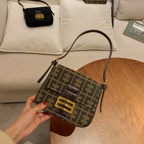 ITSK bag women's 2021 new retro presbyker women's bag slung shoulder bag portable canvas mini bag