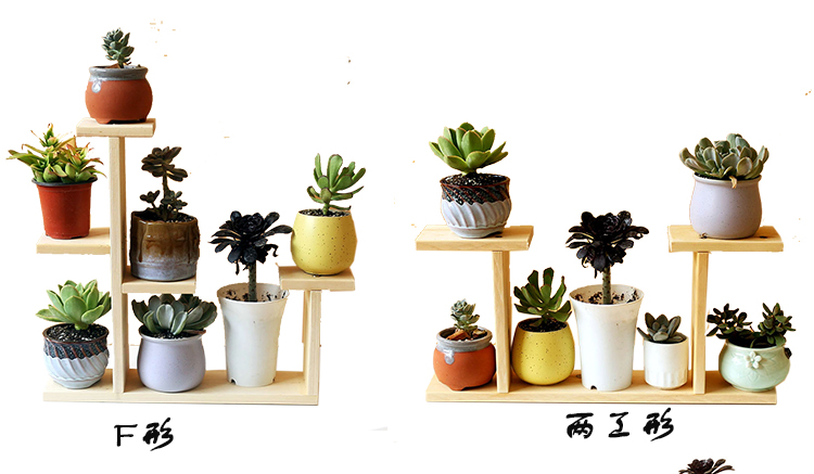 Rắn gỗ để bàn thịt mini hoa đứng đơn giản nhiều tầng lưu trữ ban công giá văn phòng cung cấp đặc biệt - Kệ kệ decor