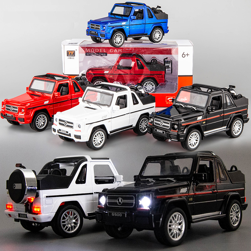 Simulation Metal Convertible SUV Name Car Furnishing Off-road Car Model Sound And Light Alloy Car Model Child Gift Play