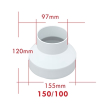 Concentric reducer reducer 150 100mmABS Plastic PVC size head pipe 6 inch to 4 inch reducer adapter
