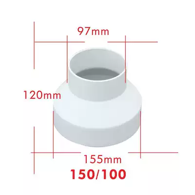 Concentric reducing diameter 150 100mmABS plastic PVC large and small head pipe 6 inch variable 4 inch variable diameter adapter