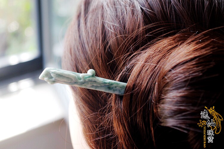 古典之美：仙鹤道士发簪玉簪子和田玉钗，保真证书加持，让你一秒穿越古风世界！-发饰-淘宝好物网