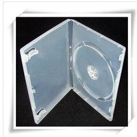 Soft glue 14 cm DVD disc box transparent single-disc DVD rectangular disc box 65g