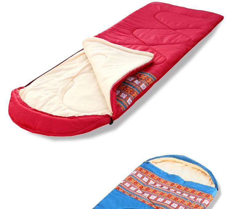 Túi ngủ dành cho người lớn Flannel dành cho người lớn dày ngoài trời cắm trại ngoài trời mùa đông 0 độ 30 độ túi ngủ hình thú người lớn