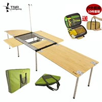 TNR Outdoor Mobile Kitchen Table IGT COMBING COMPING BAMBOO TABL Multiplayer Table можно легко хранить