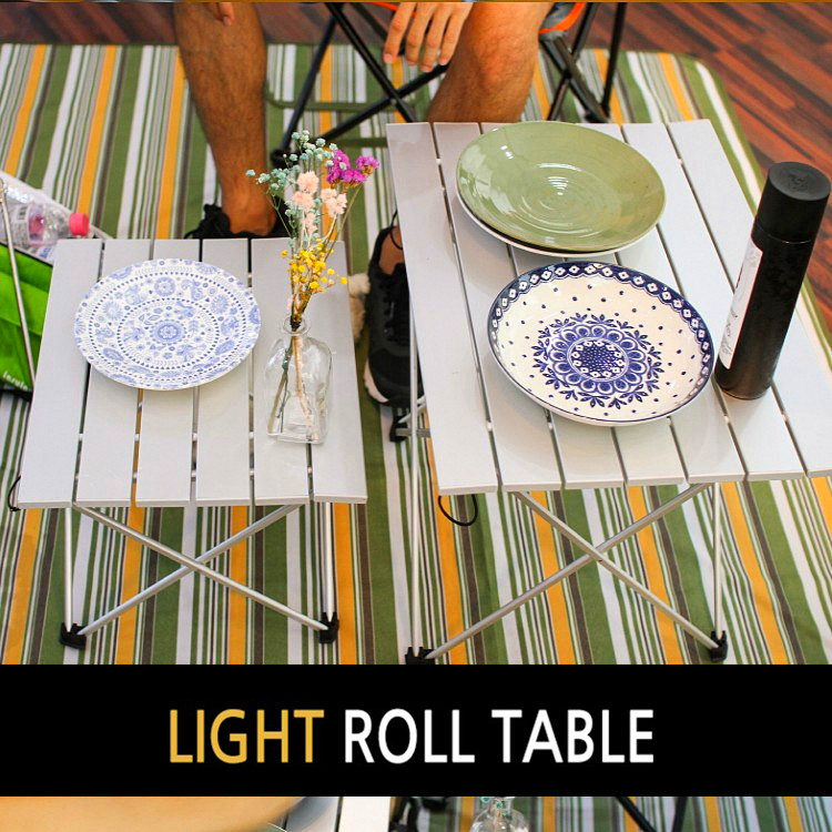tnr outdoor table and chairs aluminium alloy folding table ultra light portable dining table self-driving beach table picnic barbecue table