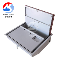 Bohua multimedia classroom Computer desk flip Hidden computer desk manual flip