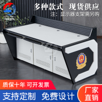 Double triple console Command center console 110 police room dispatching station grid monitoring table can be customized