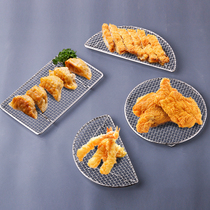 Japanese half-moon fried pork chop creative tableware matching net hotel potato bar mesh wire mesh wire