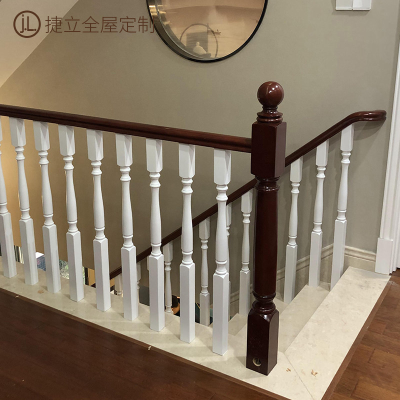 Stairs Custom loft stairs Design solid wood Stairs Guard Rail Armrest Red Oak Stairway Beech Wood Stairs-Taobao