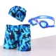 Bé trai bơi quần boxer bé phim hoạt hình bơi thân mũ đặt trẻ lớn trẻ em học sinh học thiết bị bơi 2-15 tuổi