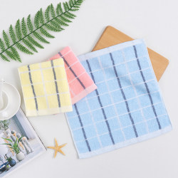 Kindergarten pure cotton square towel wholesale hanging small towel handkerchief 25*25 towel kids cotton lint-free
