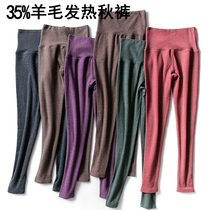 Autumn Pants Woman High Waist Wool Underwear Lady Fever Single Piece Thickened Outlet Hit Bottom Line Lining Pants Winter Warm Cotton Wool Trousers