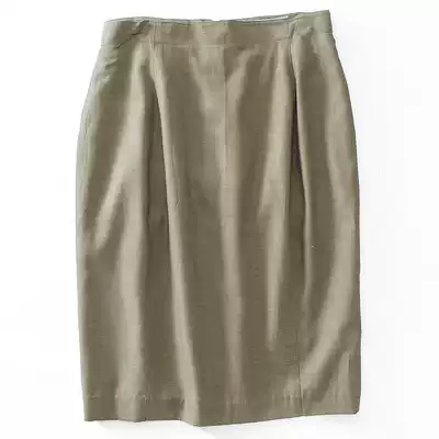 Clearance spring and Autumn split mulberry silk skirt Mid-length skirt White-collar foreign trade commuter silk buttock skirt one-step skirt