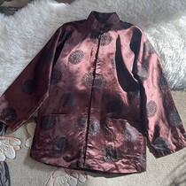 Don fitted male jacquard printed fabric brocade Chinese style disc buckle jacket 2 pieces