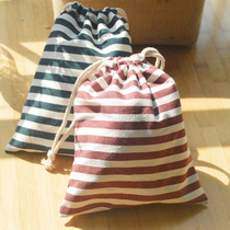 Creative zakka cotton and linen bag travel cosmetics portable drawstring bag fabric sundries storage bag