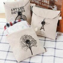 Cotton Hemp Sanitary Napkins Bag containing Aunt Towel Bag Cashier Bag Large Capacity Cloth Art Month Matter Bag Sanitary Cotton Bag