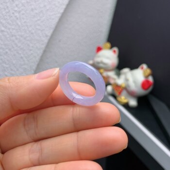 15 circle burmese natural jade a grade icy violet ring a304#