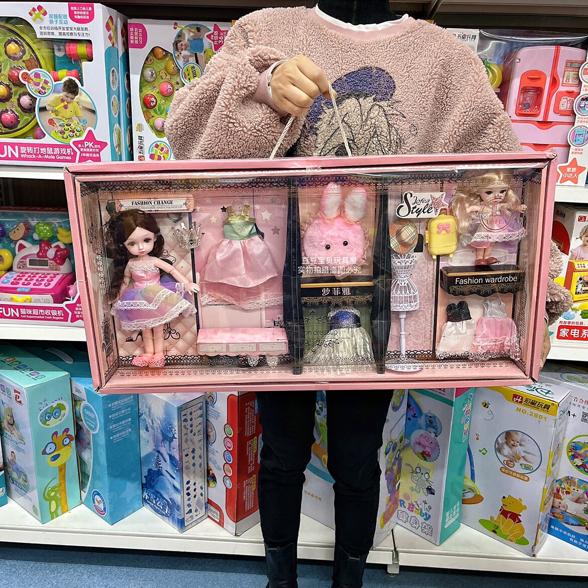 [USD 15.68] Rophia Fashion Change Princess Doll Eyes Action Dress Shoes