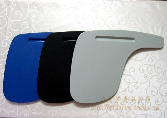 Manufacturer direct marketing raw material PP thickened writing panel with buckle code office chair sub training chair accessories plastic small table plate