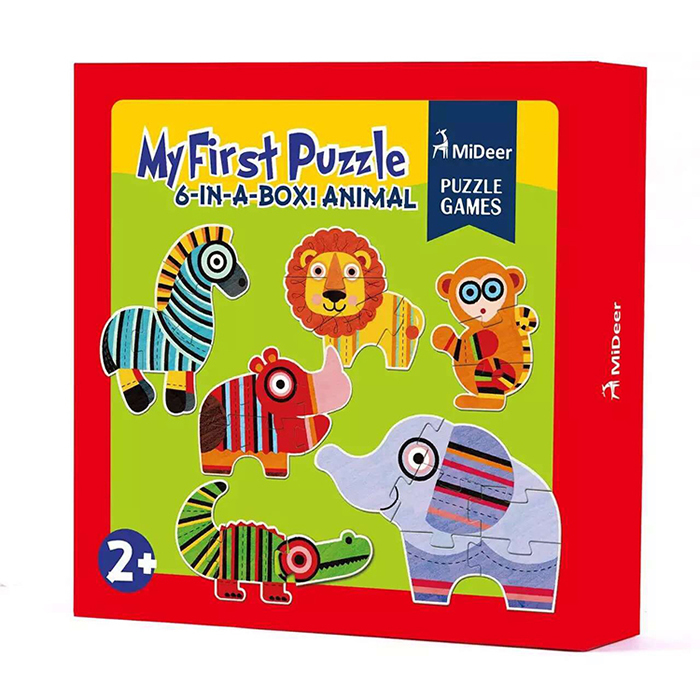 Child fun Meng Meng's new product Recommended for Greek mideer6 Hop 1 Cartoon Animal Suit Toddler Puzzle Jigsaw Puzzle