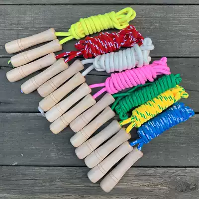 Children's fun Meng Meng home new export Japanese log handle high quality primary school children's skipping toy neutral