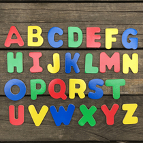 Tong Meng Meng Family Limited US brand wooden English letter Magnetic patch fridge with 26 pieces of capital