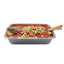 Babik disposable tin tray 10 aluminum foil boxes Fast food packaging boxes Large rectangular lobster grilled fish takeaway boxes