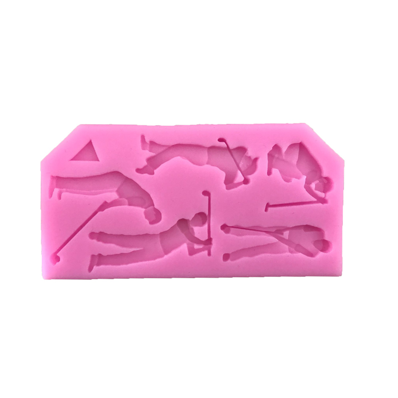 Công cụ làm bánh kẹo mềm Bóng thể thao hình người mẫu fondant khuôn silicone lỏng - Tự làm khuôn nướng khuôn làm bánh hình thú