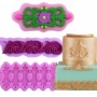 4 mẫu viền trang trí Châu Âu DIY stereo fondant silicone khuôn silicon lỏng đất sét mềm làm bằng tay xà phòng khuôn làm bánh