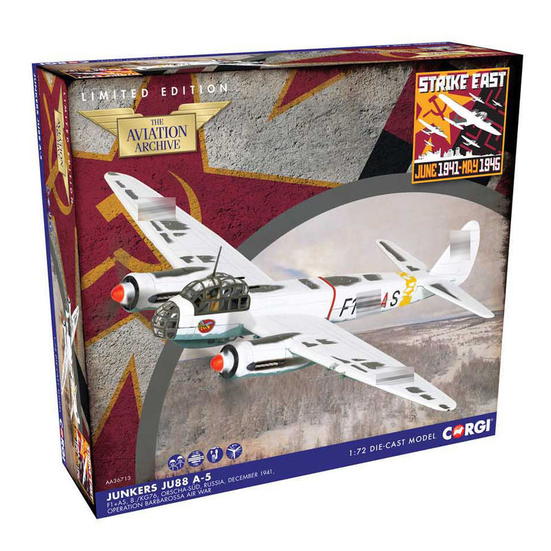 Corgi Model Aa36713 1/72 Junkers Ju88 Bomber A-5 Operation Barbarossa Air Battle