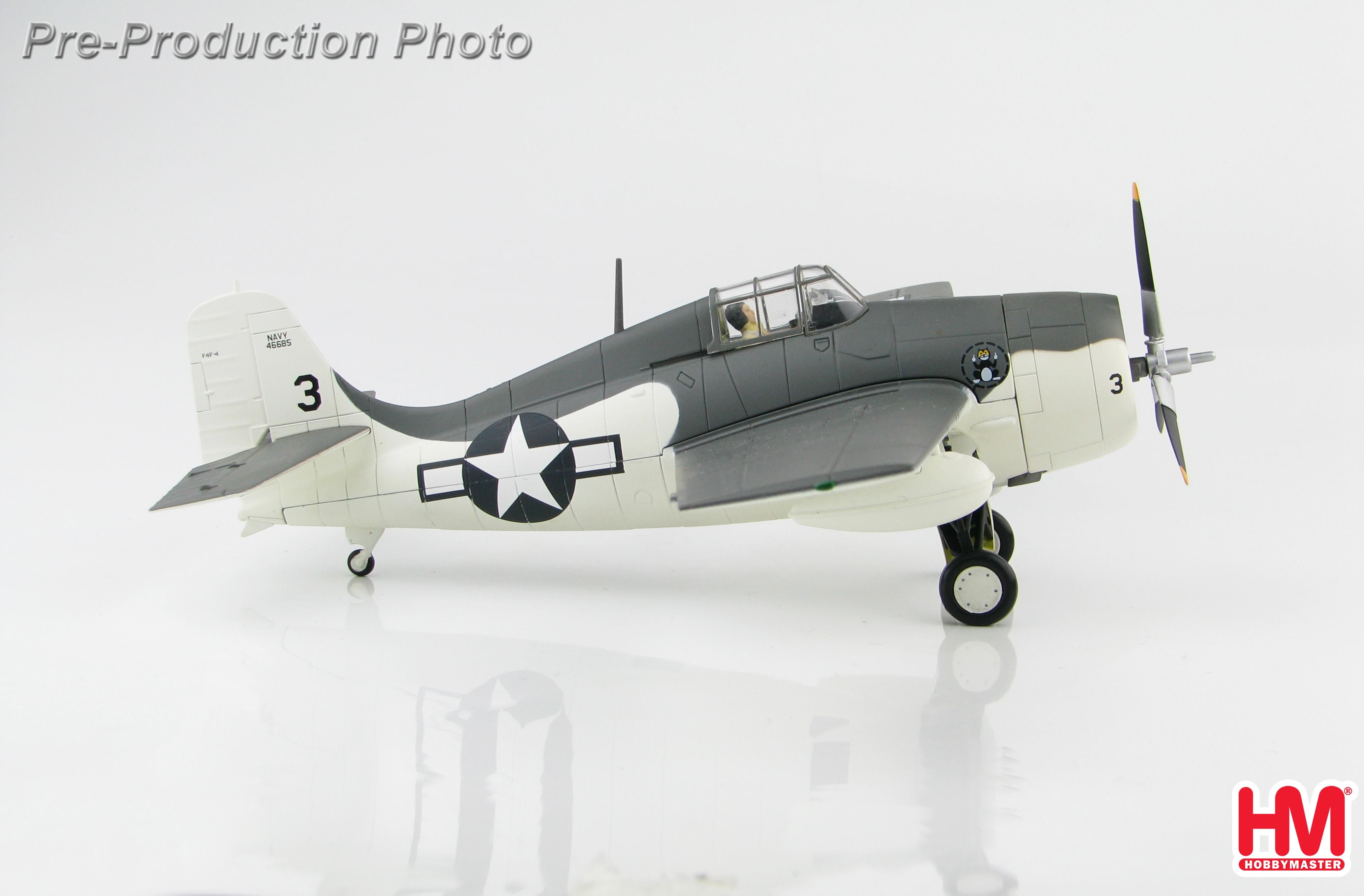 HM Collector HA8903 1 48 Grumman F4F-4 Wildcat VC-12 USS Core 1944
